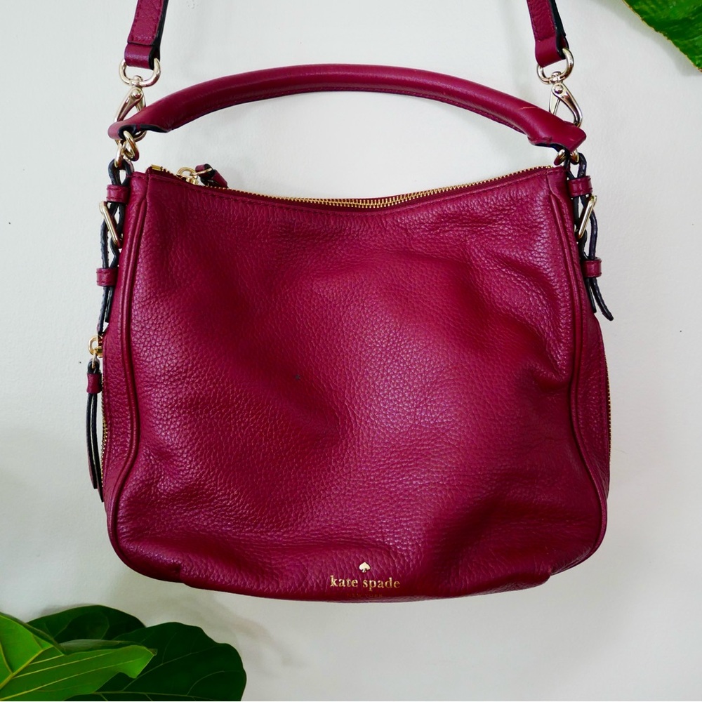 Kate Spade Red Jam Leather Crossbody Bag